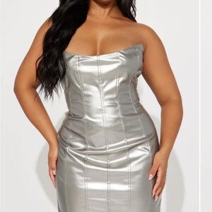 Faux Leather Mini Dress